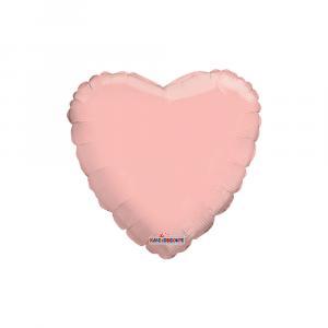 Palloncini  cuore rosa gold 18"-45cm. 50pz