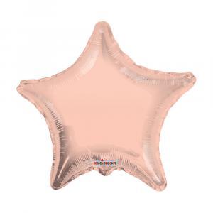Palloncino  stella rosa gold 36"-91cm. 1pz