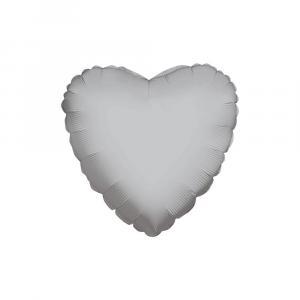 Palloncini  cuore argento 18"-45cm. 50pz