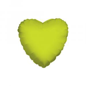 Palloncini  cuore verde lime 18"-45cm. 50pz