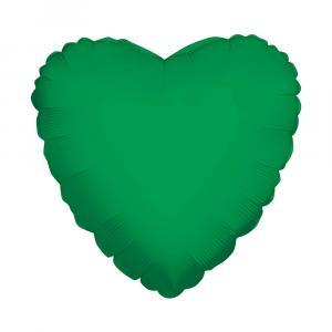 Palloncino verde a forma di cuore 36"-91cm. 1pz