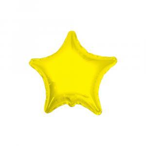 Palloncini in mylar a forma di stella colore giallo 18"-45cm. 50pz