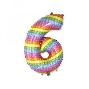 Palloncini Mylar Numero 4 Rainbow (40 Pollici)