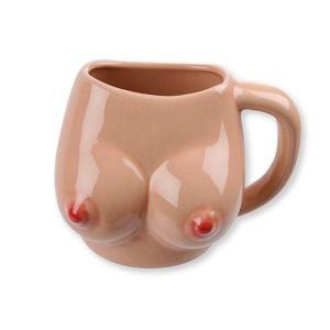 Tazza a forma di seno in ceramica 10x10cm, 1pz.