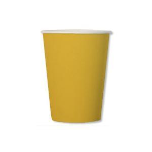 Bicchieri compostabili colore giallo 250cc. 20pz
