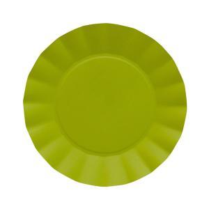 Piatti compostabili grandi colore verde lime ø24,5cm. 20pz