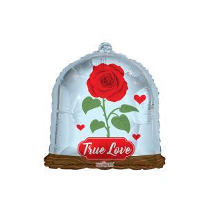 Palloncino  campana di vetro true love 18"-45cm. 1pz