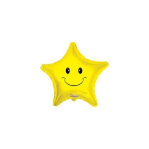Palloncini  faccia smile stella 9"-22cm. 5pz