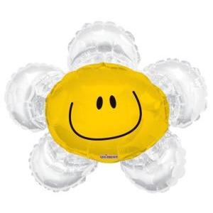 Palloncini  fiore smile bianco 14"-35cm. 5pz
