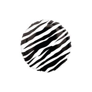 Palloncino  tondo zebrato nero 18"-45cm. 1pz