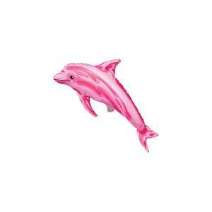 Palloncini  sagoma delfino rosa  12"-30cm. 5pz