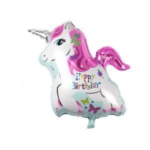 Palloncino  sagoma unicorno happy birthday 31"-78cm. 1pz