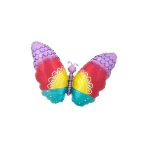 Palloncino  sagoma farfalla multicolore  26"x21". 1pz