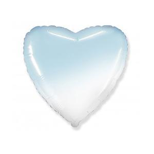 Palloncino  cuore celeste baby sfumato 32"-81cm. 1pz