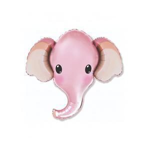 Palloncino  elefante testa rosa 32"-81cm. 1pz