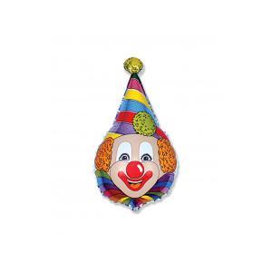 Palloncino  clown con cappello 28"-71cm. 1pz