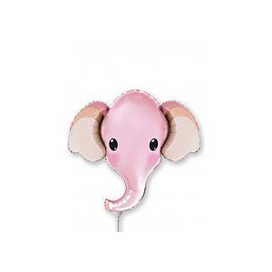 Palloncini  elefante rosa testa 12"-30cm. 5pz