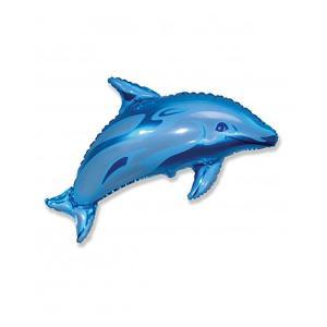 Palloncino  delfino blu 37"-93cm. 1pz