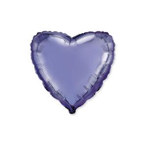 Palloncino a forma di cuore lilla 18" - 45cm. 1pz