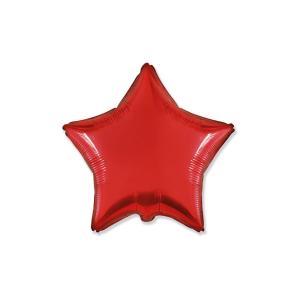 Palloncino a forma di stella rosso 18" - 45cm. 1pz