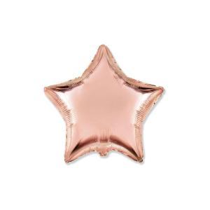 Palloncino a forma di stella rosa gold 18" - 45cm. 1pz