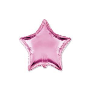 Palloncino a forma di stella rosa chiaro 18" - 45cm. 1pz