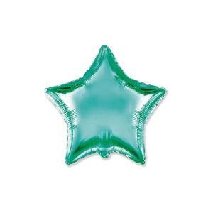 Palloncino a forma di stella verde tiffany 18" - 45cm. 1pz