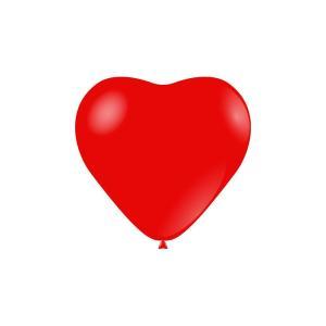 Palloncino a forma di cuore rosso pastello 12"-30cm, 50pz.