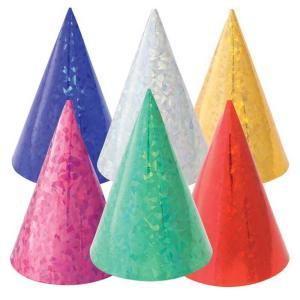 Cappellini olografici colori assortiti, 6pz.