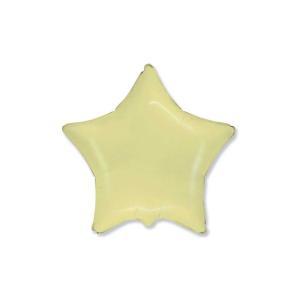 Palloncino stella crema 18inc - 45cm in mylar foil, 1pz.