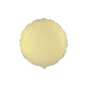 Palloncino tondo crema 18inc - 45cm in mylar foil, 1pz.