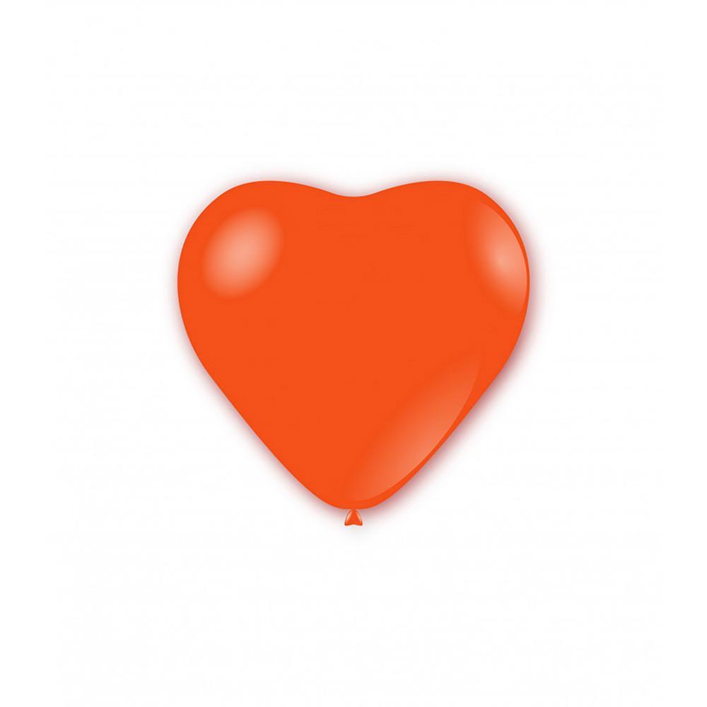 rocca fun factory palloncini cuore arancione pastello da 25cm. 100pz