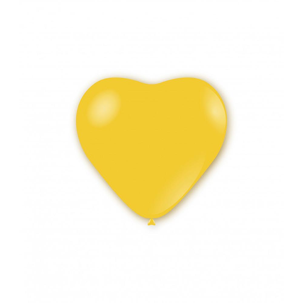 rocca fun factory palloncini cuore giallo limone pastello da 25cm. 100pz