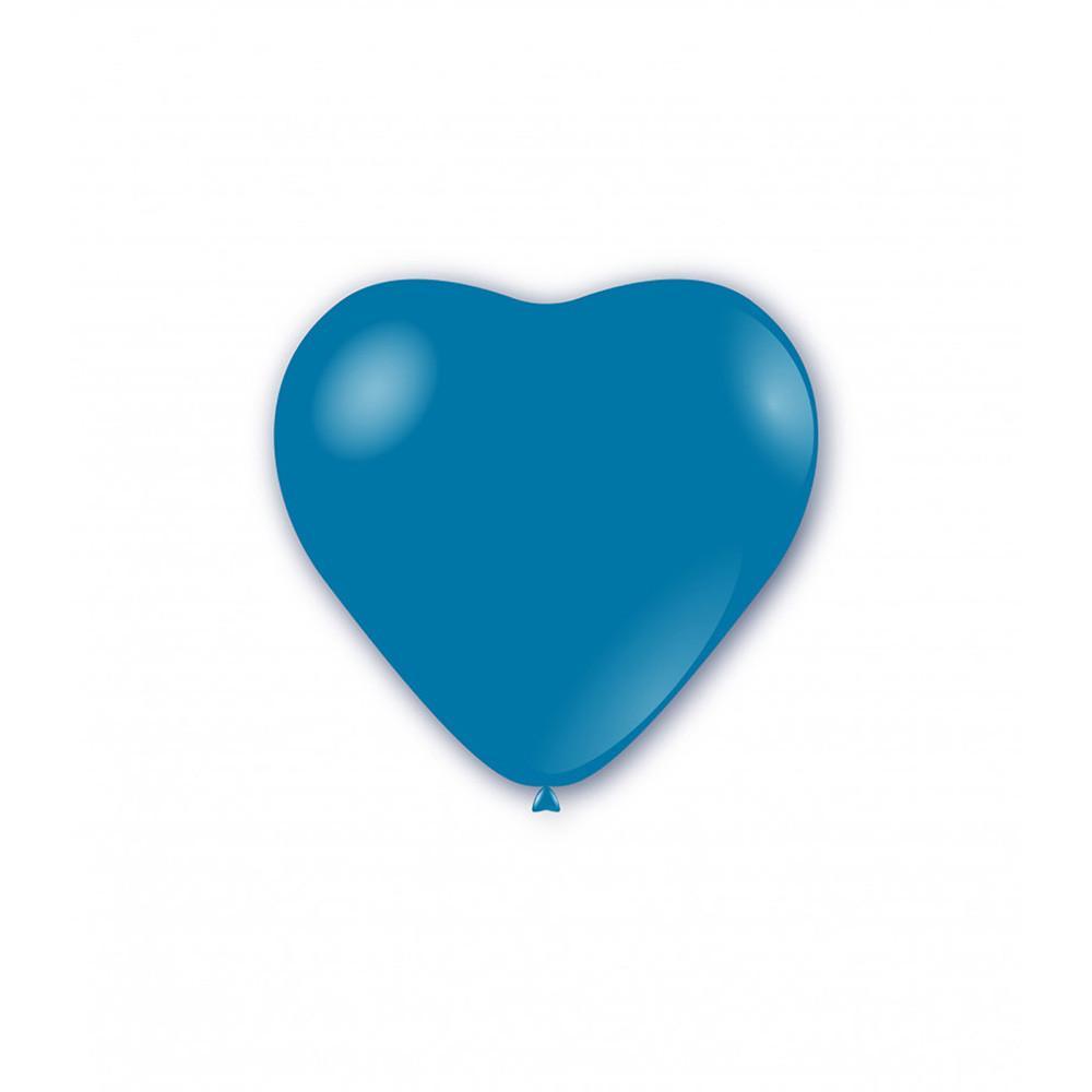 rocca fun factory palloncini cuore blu royal pastello da 25cm. 100pz