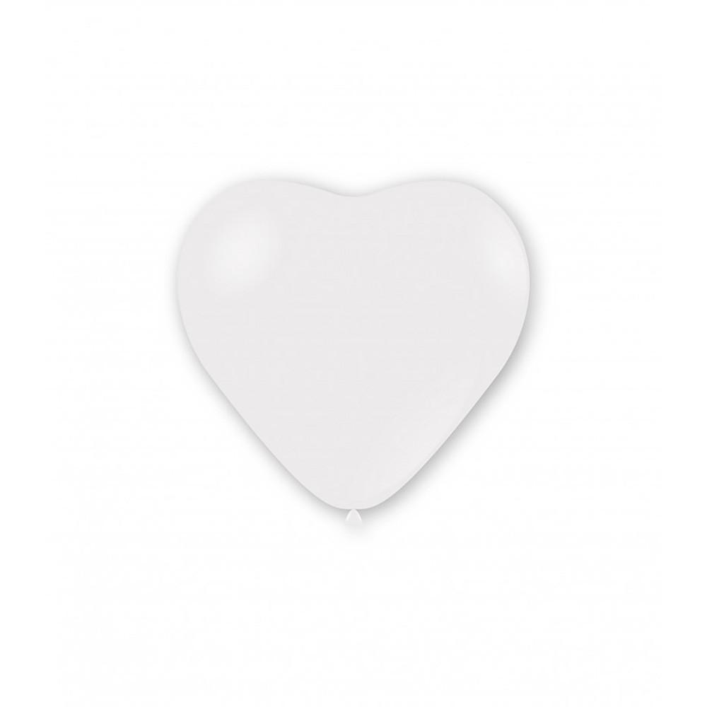 rocca fun factory palloncini cuore bianco pastello da 25cm. 100pz