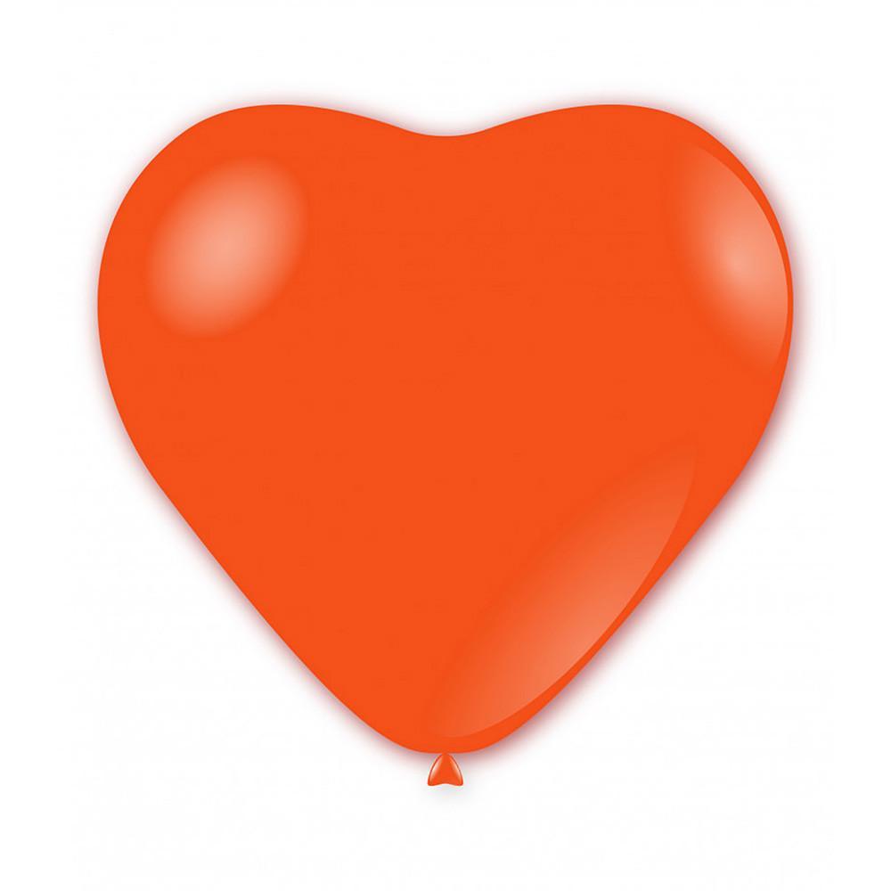 rocca fun factory palloncino cuore arancione pastello da 100cm. 1pz