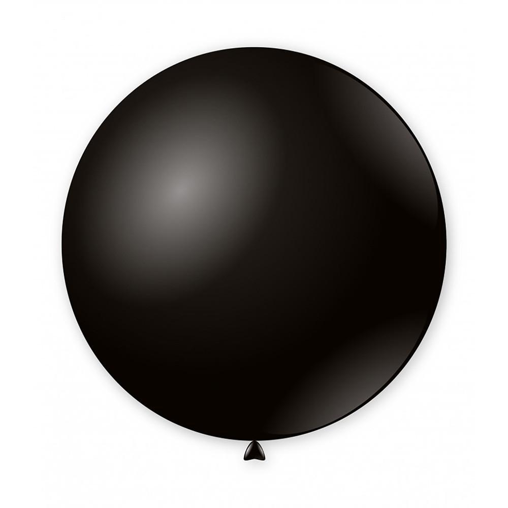 rocca fun factory palloncino colore nero pastello da 121cm. 1pz