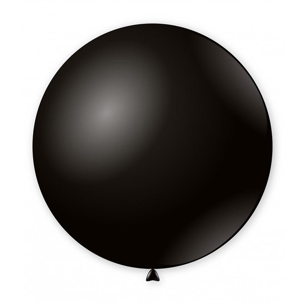 rocca fun factory palloncino colore nero pastello da 133cm. 1pz