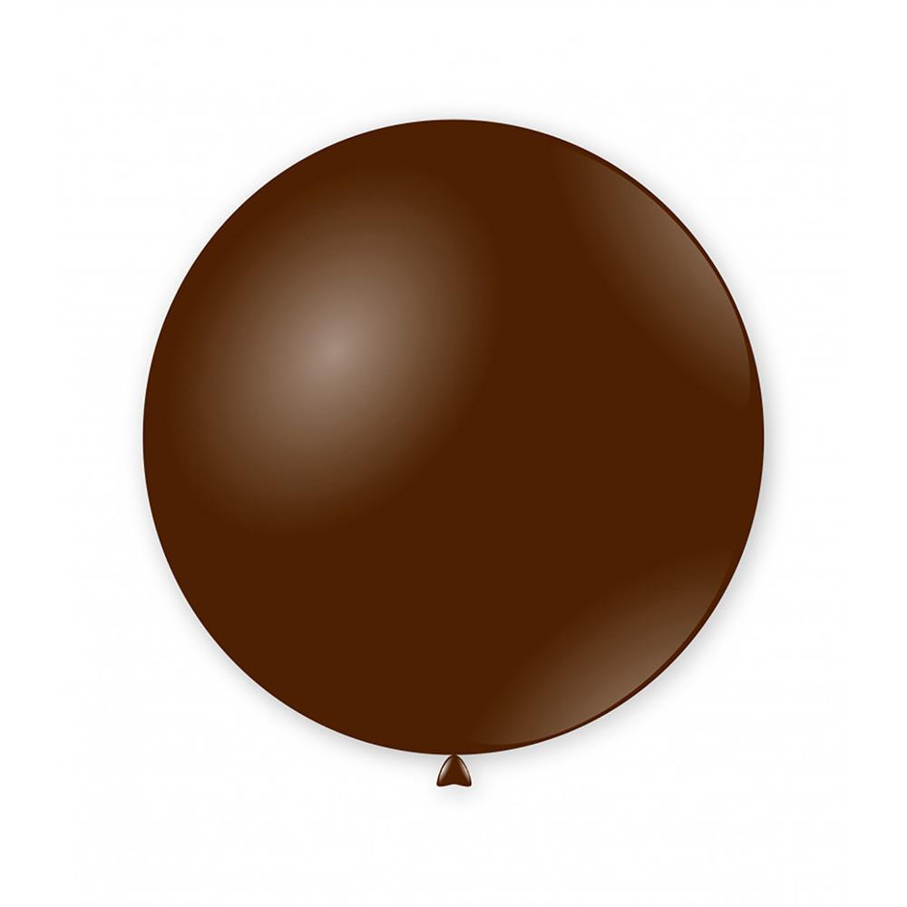 rocca fun factory palloncino colore marrone cioccolato pastello da 83cm. 1pz
