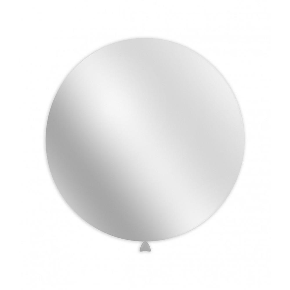 rocca fun factory palloncino colore bianco metallizzato da 83cm. 1pz