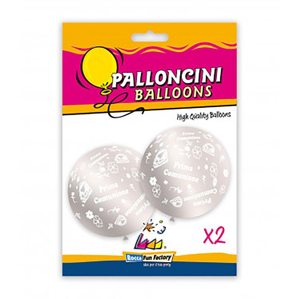 rocca fun factory palloncini rocca fun factory perla 60 con stampa globo prima comunione bianca dimensione 33