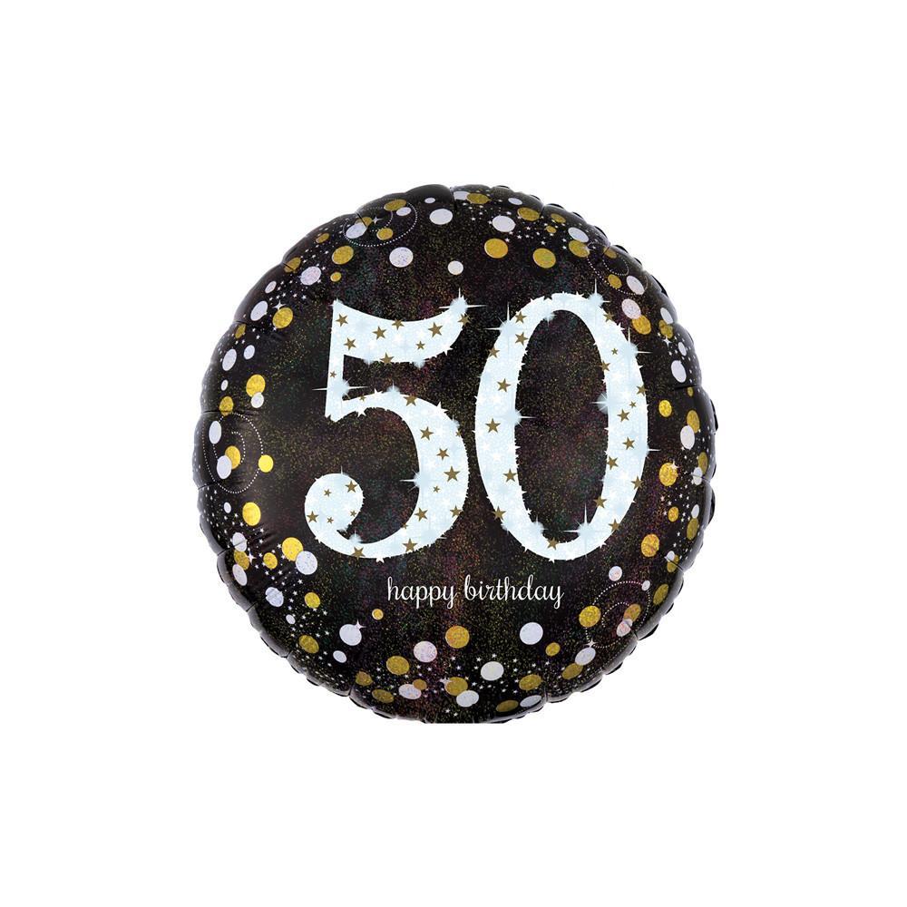 anagram palloncino anagram happy birthday 50 anni scintillante tondo  standardshape 18