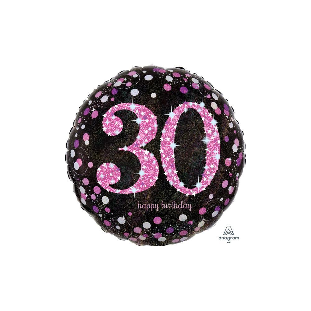 anagram palloncino anagram happy birthday 30 pink celebration tondo standardshape 18
