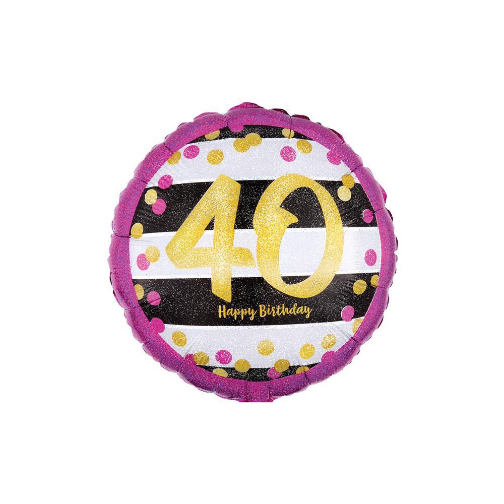 anagram palloncino anagram happy birthday 40 anni rosa e oro tondo  standardshape 18
