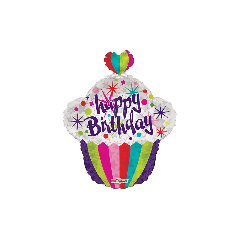 kaleidoscope palloncino kaleidoscope happy birthday cupcake 22