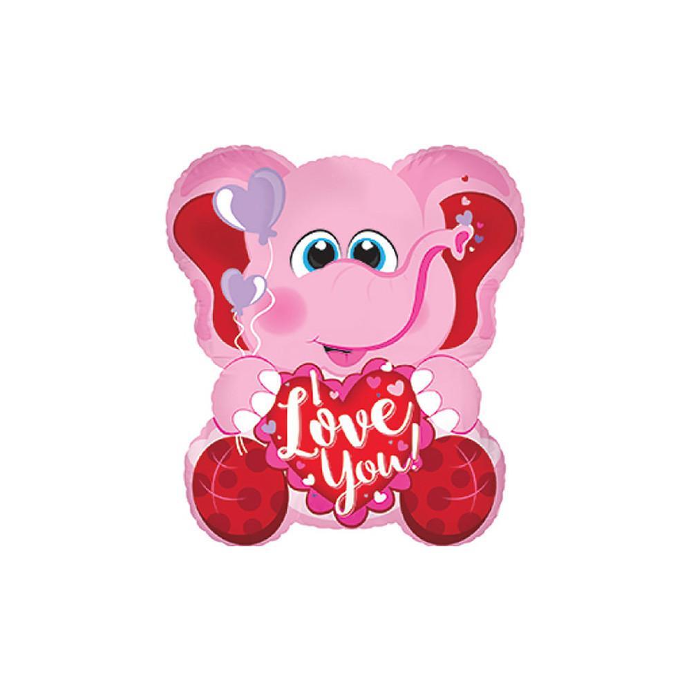 cti palloncino cti i love you elefante rosa 22