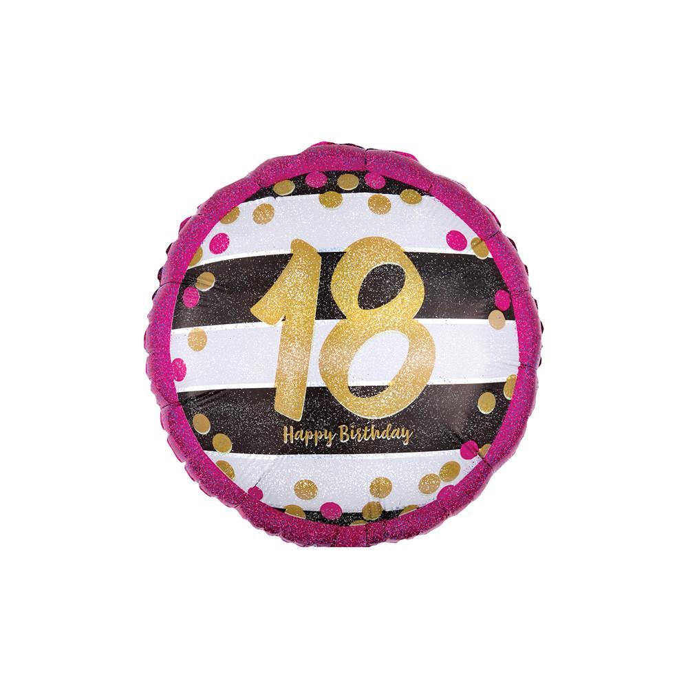 anagram palloncino anagram happy birthday 18 anni rosa e oro tondo standardshape 18