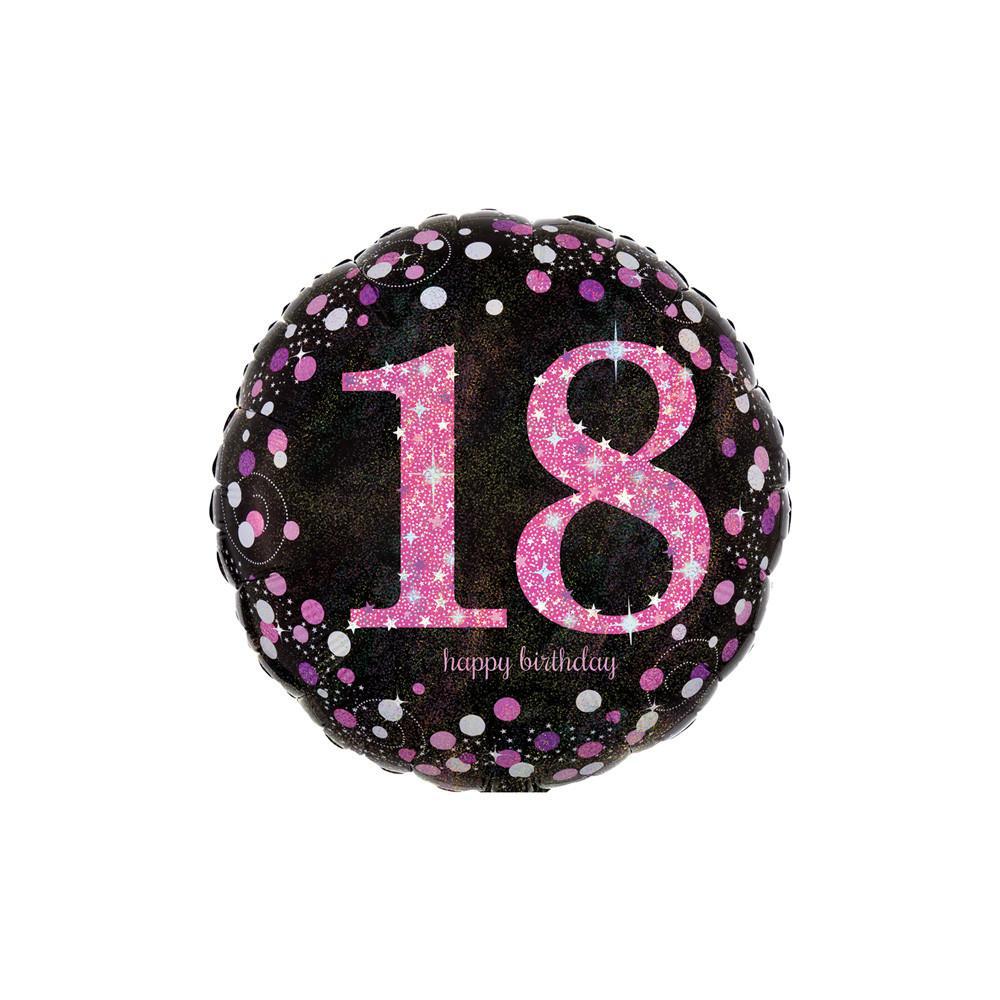 anagram palloncino anagram happy birthday 18 pink celebration tondo standardshape 18
