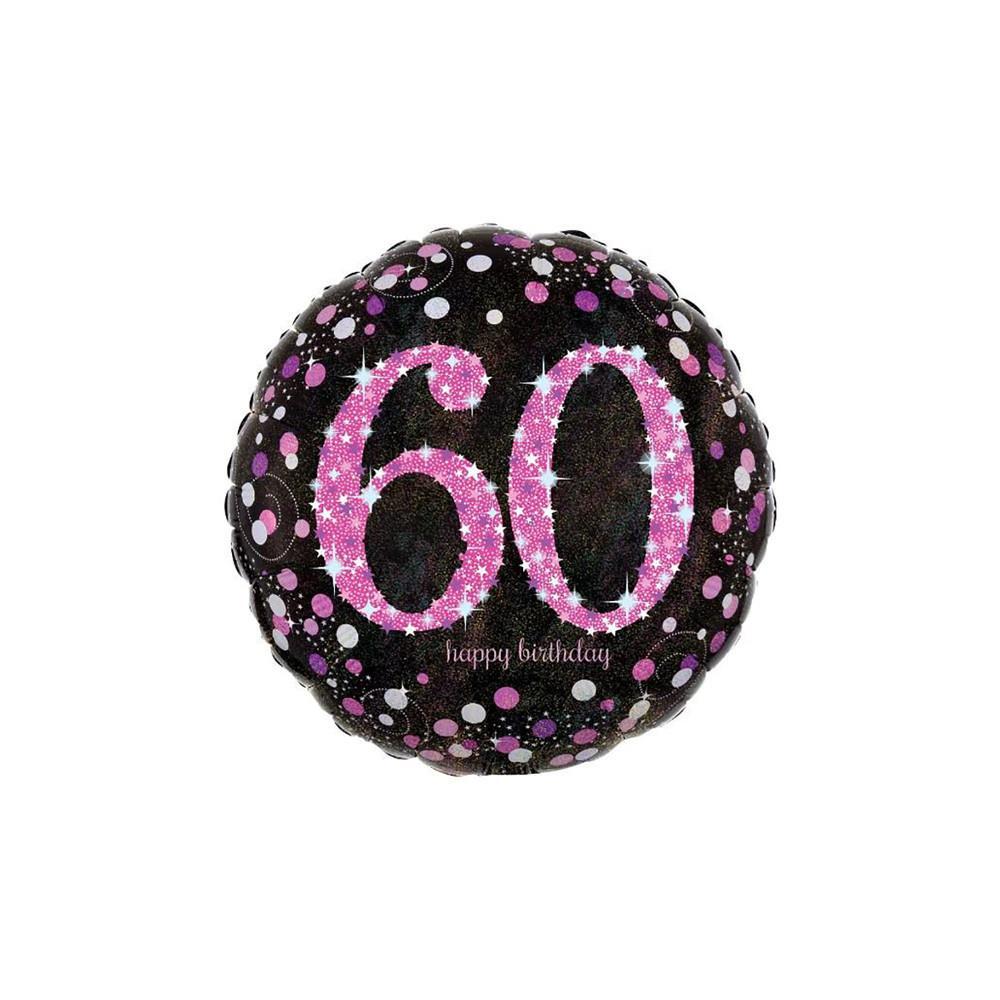 anagram palloncino anagram happy birthday 60 pink celebration tondo standardshape 18