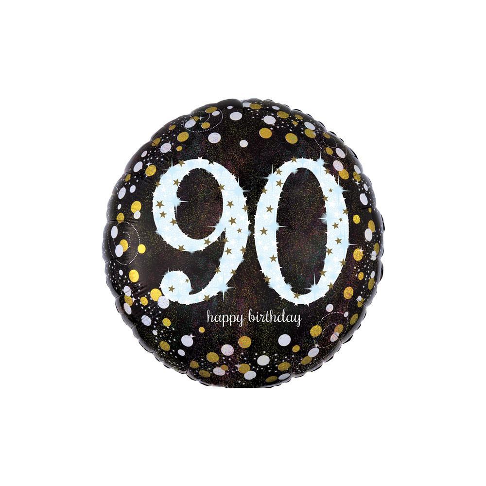 anagram palloncino anagram happy birthday 90 anni scintillante tondo standardshape 18